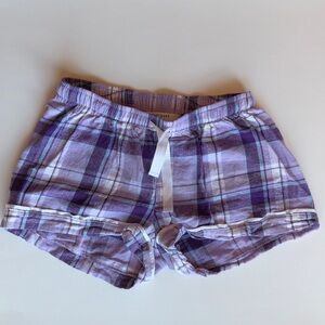Purple Plaid Women's PJ Shorts